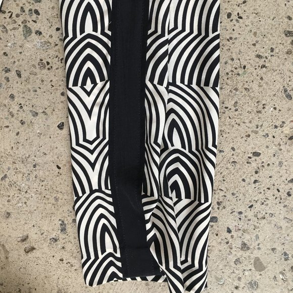 Marc Jacobs black-and-white stripe 100% silk pants - Picture 3 of 7